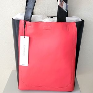 Calvin Klein Karsyn Leather Tote